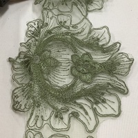 AFFINITY Bordure en dentelle guipure brodée personnalisée écologique avec strass et motif floral pour robe abaya musulmane