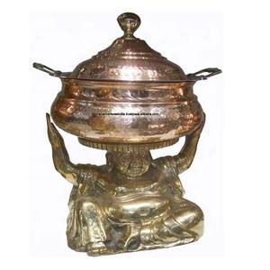 ที่อุ่นอาหารบุฟเฟ่ต์ทำจากทองแดงอุปกรณ์จัดเลี้ยงอาหารจานร้อนที่วางจานทองเหลืองสำหรับงานแต่งงาน - Product Image 2