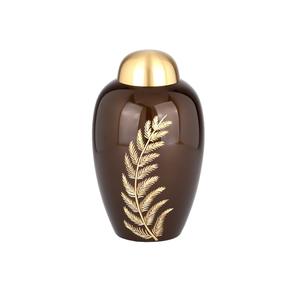 Urna de cubo de cremación de latón con incrustaciones de latón, urna de cenizas de recuerdo de latón de 302 pulgadas cúbicas para servicios funerarios - Product Image 2