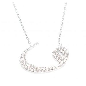 Collier Vav vintage en argent sterling 925 avec turquoise et diamants, plaqué or et rhodium, chaînes tendance pour fiançailles - Product Image 1