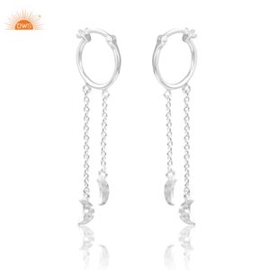 Haute qualité 925 chaîne en argent Sterling balancent boucle d'oreille Collection de bijoux éthiques pour les femmes fabricant de bijoux personnalisés - Product Image 3