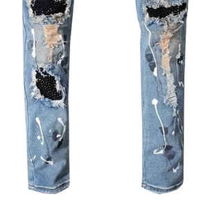 Top qualité matériel hiver hommes Denim pantalon nouveau Style tendance Hip Hop hommes Denim jean Slim Fit Streetwear Denim jean pantalon - Product Image 6