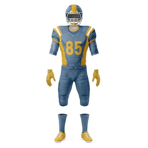 Venta al por mayor uniformes de fútbol americano de malla duradera de ajuste cómodo Elegante ropa de equipo atlético Jersey de fútbol americano - Product Image 1