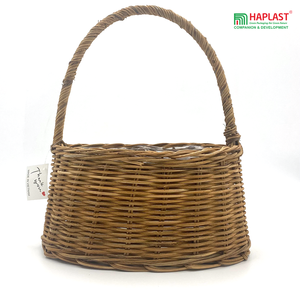 2023 New Arrival Bamboo <b>Basket</b> Vietnam Hand Woven Plastic PP Storage <b>Baskets</b> Trendy <b>Wicker</b> Fruit Storage <b>Cheap</b> Price Multi-Sized - Product Image 2