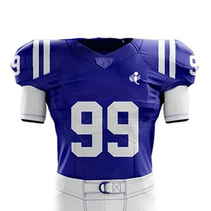 Uniforme de football américain pour adultes, personnalisable, manches courtes, 100% polyester, haute qualité, respirant, séchage rapide, personnalisé - Product Image 3