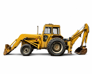 Chargeuse-pelleteuse JCB 4x4, tracteur à roues jaunes, équipement de construction multifonctionnel - Product Image 6