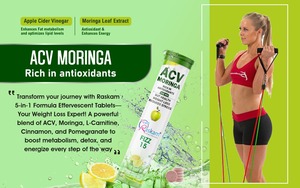 Hot <b>Sale</b> Raskam ACV Moringa Effervescent Immunity Booster Premium Quality Supplement <b>for</b> Adults Supports <b>Weight</b> Beauty Product - Product Image 5