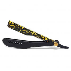 Rasoir de barbier à lame exposée avec manche en plastique acceptable OEM, couteau en acier inoxydable, rasoir d'épilation droit - Product Image 2