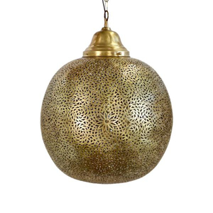 Lampe suspendue artisanale marocaine en métal noir pour la décoration intérieure, design ajouré, lanterne en fer, luminaire. - Product Image 5