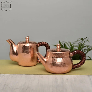 กาน้ำชาโลหะทำจากทองแดงงานแฮนด์เมดสำหรับใช้กับเตากาน้ำชาทำจากทองแดงดีไซน์ล่าสุด - Product Image 2