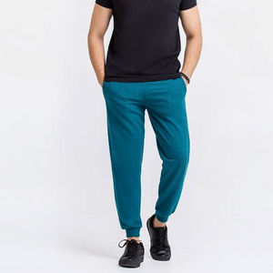 กางเกงวอร์มผ้าฝ้ายสำหรับผู้ชายกางเกงออกกำลังกายพร้อมเชือกรูดวัสดุเนื้อนุ่มระบายอากาศเข้ารูป - Product Image 2