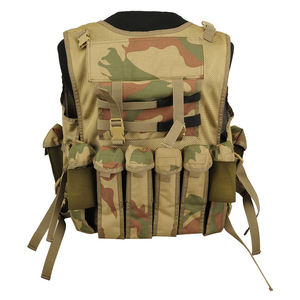 Chaleco de entrenamiento de malla Woodland de camuflaje personalizado, chaleco de Paintball transpirable y equipo de seguridad con cierre de cremallera - Product Image 2