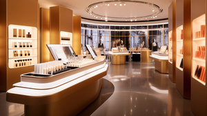 Elegante Mostrador de tienda de belleza cosmética Gabinete de exhibición de perfume Vitrina de exhibición de vidrio personalizada para cosméticos - Product Image 3