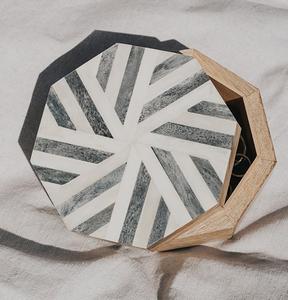 Hot Selling Acacia Wood Coasters White Hexagonal Round square Custom Coasters Wood <b>Marble</b> Coasters Stone - Product Image 6