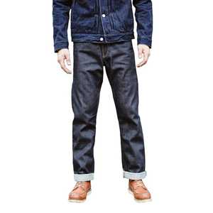 Jeans décontractés pour homme, respirants, boutonnés, été/hiver, coupe droite, coupe régulière, taille mi-haute, denim sanforisé, 100% coton - Product Image 5