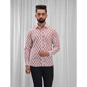 Men's Casual Cotton Printed Full Sleeves <b>Shirt</b> 100% Cotton Stand Collar Floral <b>Patchwork</b> Pattern ODM Poplin Oxford Options - Product Image 4