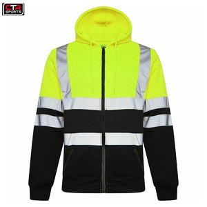 เสื้อแจ็คเก็ตซิปสะท้อนแสงกันน้ำสำหรับผู้ชายไซส์ใหญ่ เหมาะสำหรับงานก่อสร้างและงานอื่นๆ ขายส่ง - Product Image 4