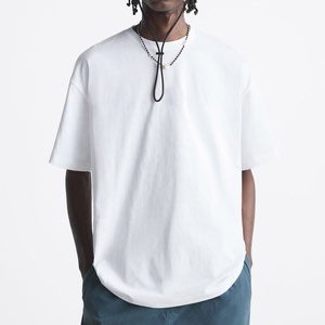 Camisetas de gran tamaño para hombre de alta calidad, camiseta informal de gran tamaño para hombre, camisetas con estampado de logotipo personalizado, impresión Digital blanca y serigrafía - Product Image 2