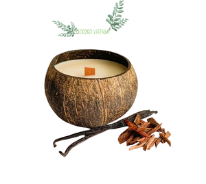 Wholesale Coconut Shell <b>Candle</b> | Coconut <b>Candle</b> Wax Coconut Shell <b>Candle</b> Scent <b>Oil</b> From Eco2go Vietnam - Product Image 1