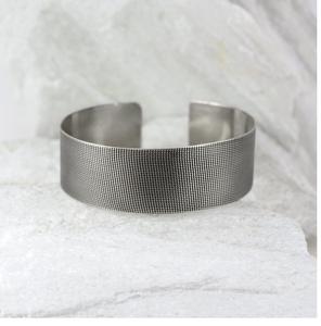 2026 Australia wedding Silver gemstone Cuff Wide Crumpled Antique Silver Plated <b>Metal</b> Long Cuff jewelry Colorful <b>Bracelet</b> - Product Image 2