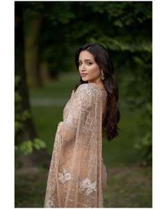 Sari de Diseño con Bordado Intenso para Bodas y Fiestas, Última Colección, Estilo Bollywood, Elegante y Moderno - Product Image 4