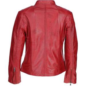Women's Top Trending Custom Autumn <b>Winter</b> <b>Leather</b> <b>Jackets</b> Solid Turn Collar Design Full Sleeves Breathable Satin Lining - Product Image 3