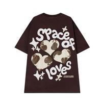 T-shirt en tricot formel personnalisable, coton doux, polyester/coton durable, manches courtes, écologique, imprimé sur mesure, unisexe, personnalisé