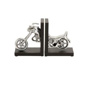 Wholesale New Motor <b>Bike</b> Design Bookends Metal Magazine Holder in Aluminum Casting Home Office Bookholders - Product Image 1