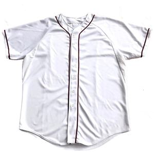 Maillot de baseball personnalisé maille de polyester à manches courtes col rond séchage rapide évacuation de l'humidité pour unisexe - Product Image 1