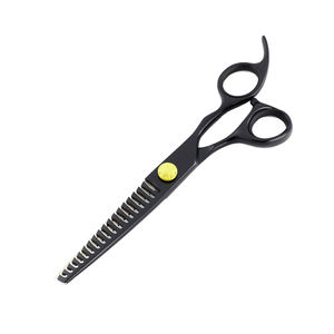 Ciseaux amincissants professionnels en acier inoxydable allemand couleur noire ciseaux amincissants de coiffeur pour la beauté - Product Image 2