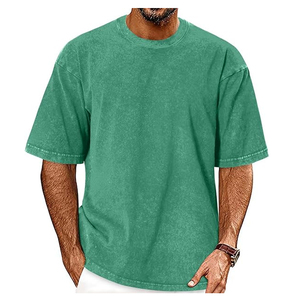 Camiseta 100% algodón para hombre, corte holgado, manga corta, tejido de punto, logotipo personalizado y color sólido - Product Image 4