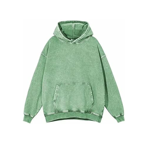 Breathable 100% Cotton <b>Oversized</b> Acid Wash <b>Hoodie</b> for Man <b>Long</b> Sleeve Pullover Men Vintage Acid Washed Hoodies - Product Image 5