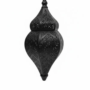 Handcrafted Moroccan Style <b>Black</b> Metal Hanging <b>Lantern</b> Premium Quality Eco-Friendly Christmas Decorative <b>Candle</b> Holder Indoor - Product Image 2