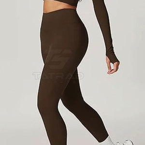 Conjunto de Yoga de 3 Piezas Personalizado para Mujer, Talla Grande, Cintura Elástica Delantera, Transpirable, Ligero, de Secado Rápido, 100% Algodón - Product Image 6