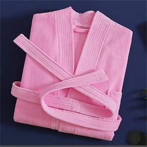 Ropa de dormir transpirable de algodón Waffle de alta calidad para primavera y verano para hoteles y bata larga logotipo personalizado ropa de Color sólido para mujer - Product Image 4