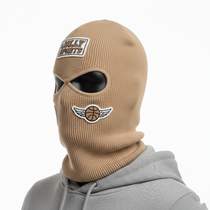 Pasamontañas para Mujer para Clima Frío, Material de Punto Acanalado de Alta Calidad, GSM Transpirable, Sensación Suave, Tonos Neutros, Parche con Logotipo Personalizado - Product Image 3