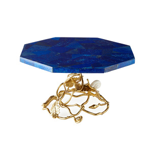 Latest Design Portable Customized <b>3</b> <b>Tier</b> <b>Cake</b> <b>Stand</b> Golden Finishing Standard Size For Christmas Parties Celebration Dinner Use - Product Image 3