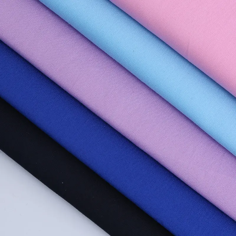 Cotton Stretch Poplin 40*40 13372 Cotton Stretch Plain Fabric for Shirt Dress Children's clothing