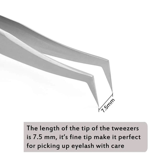 Pinzas de extensión de pestañas profesionales de acero inoxidable de alta calidad punta puntiaguda para pestañas de volumen - Product Image 4