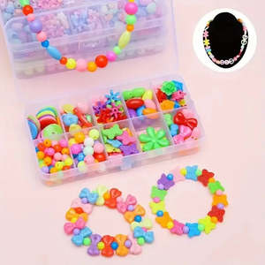 Creative <b>Plastic</b> <b>Beads</b> Toy for Girls Boxed Bracelet Making Jouet - Product Image 5