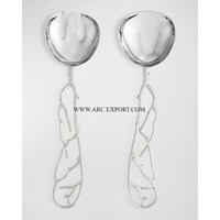 Leaf Design Poignées en aluminium Attrayant New Look Pattern Serveur de gâteau de mariage fait à la main et ensemble de couteaux de qualité supérieure