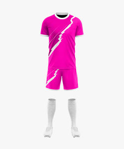 Kit de fútbol de sublimación completa personalizado para hombres y mujeres, camiseta de fútbol cómoda de tela ligera suave, 100% poliéster - Product Image 1