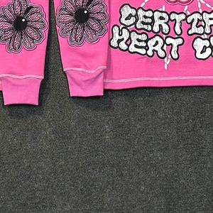 Sweat-shirt à capuche personnalisé en gros patchs brodés pull-over pour hommes surdimensionnés personnalisés patchs à capuche pour hommes - Product Image 5