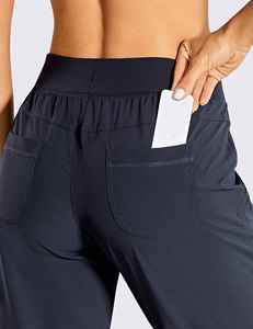 Joggers décontractés pour femmes de style ajusté avec poches latérales extensibles à la taille pour la maison ou l'extérieur-pour l'entraînement ou les voyages en été - Product Image 3