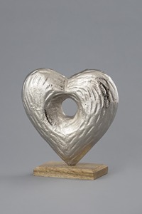 Nuevo diseño de corazón amor mostrar Mesa moderna decorativa con Base de madera y plata antigua para el hogar sala de estar decoración Material de Metal - Product Image 2