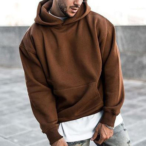 Sweats à capuche pulls surdimensionnés pour hommes de haute qualité avec impression de logo personnalisé OEM Streetwear uni vierge sweats à capuche thermiques pour hommes - Product Image 1