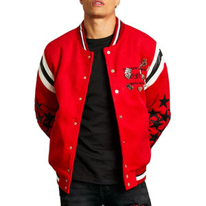 เสื้อแจ็กเก็ตผ้ากำมะหยี่สำหรับผู้ชายเสื้อแจ็กเก็ตแบบเต็มตัวคอตั้งโลโก้ปักออกแบบได้ตามต้องการสำหรับ2025 - Product Image 1