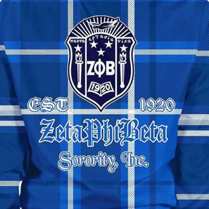 Chaquetas de Invierno Transpirables de Satén Zeta Phi Beta, Ropa Griega para Mujer, Hermandad 1920 ZPB, Bordado de Escudo Azul y Blanco Premium - Product Image 4