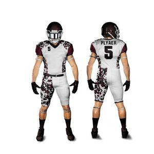 Ensemble de maillots de football américain personnalisables, respirants et de haute qualité pour adultes, service d'impression OEM disponible, séchage rapide, tout inclus - Product Image 1