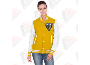 Venta caliente de los hombres Casual Street Wear Canvas Varsity Jacket con Stand Collar Impresión personalizada Transpirable Impermeable a prueba de viento - Product Image 2